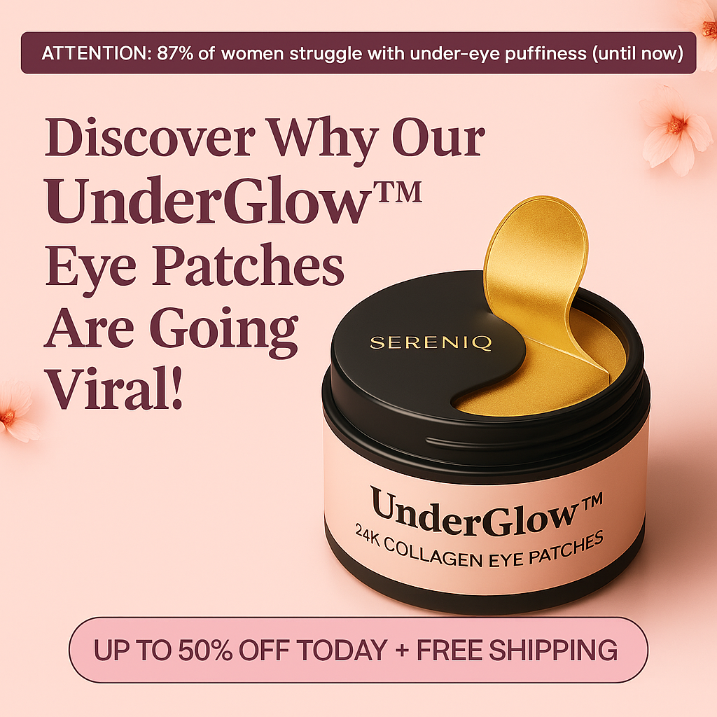 Sereniq UnderGlow™ – 24K Gold Collagen Under Eye Patches
