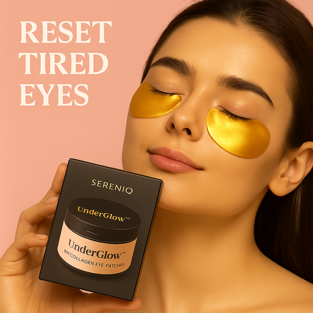 Sereniq UnderGlow™ – 24K Gold Collagen Under Eye Patches